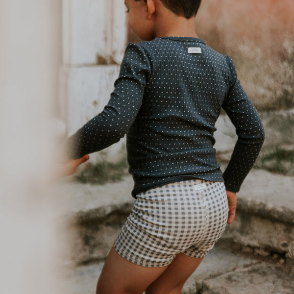 the-printed-short-steel-gingham Lovely Littles - Sophia's StyleShort-1